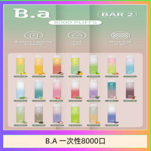B.A電子煙一次性抛棄式8000口